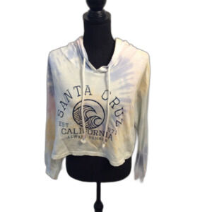 Santa Cruz Cropped Hoodie Small S Pastel California